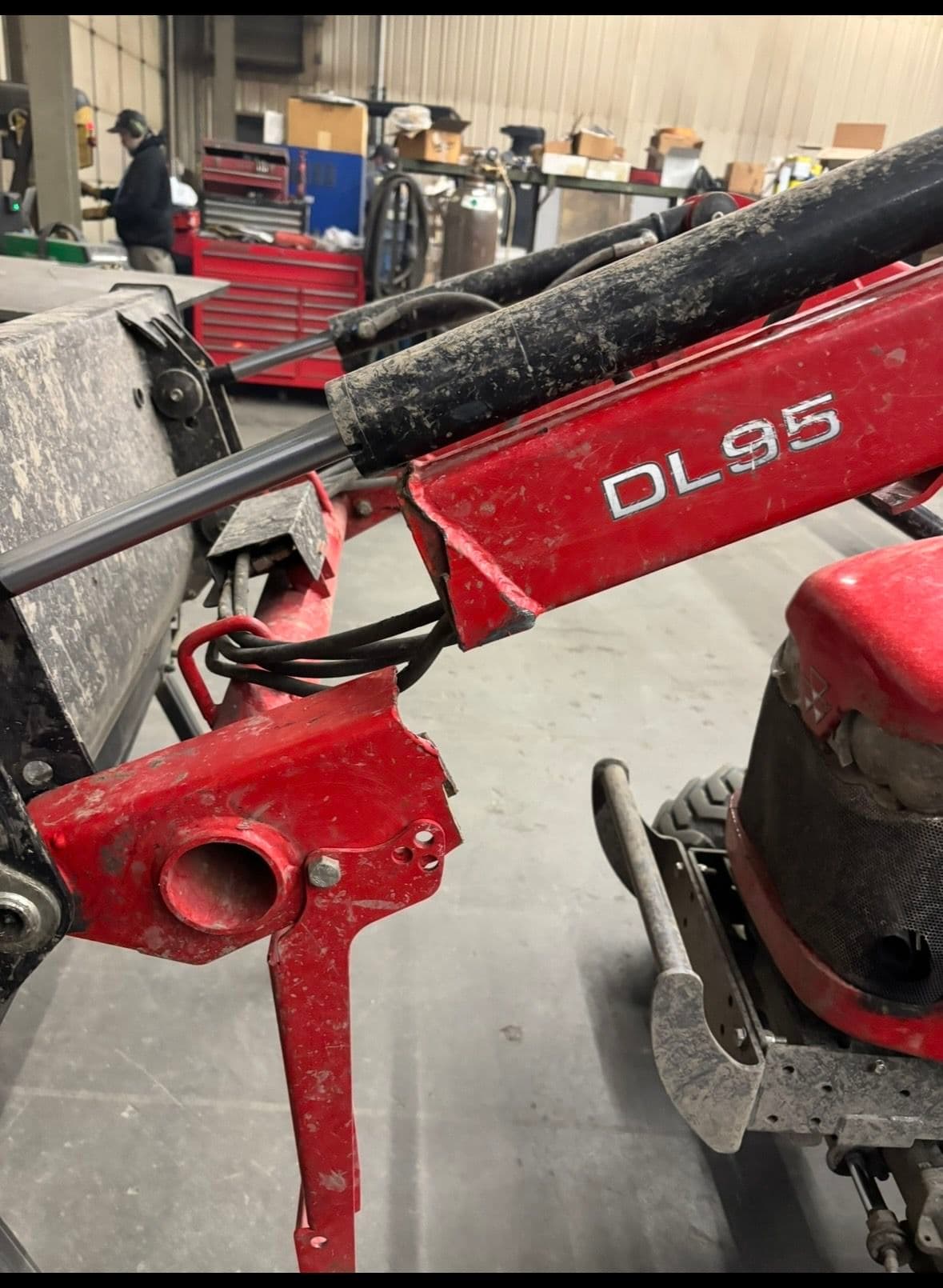 Massey Ferguson DL95 Loader Arm Weld Repair Back in Action image
