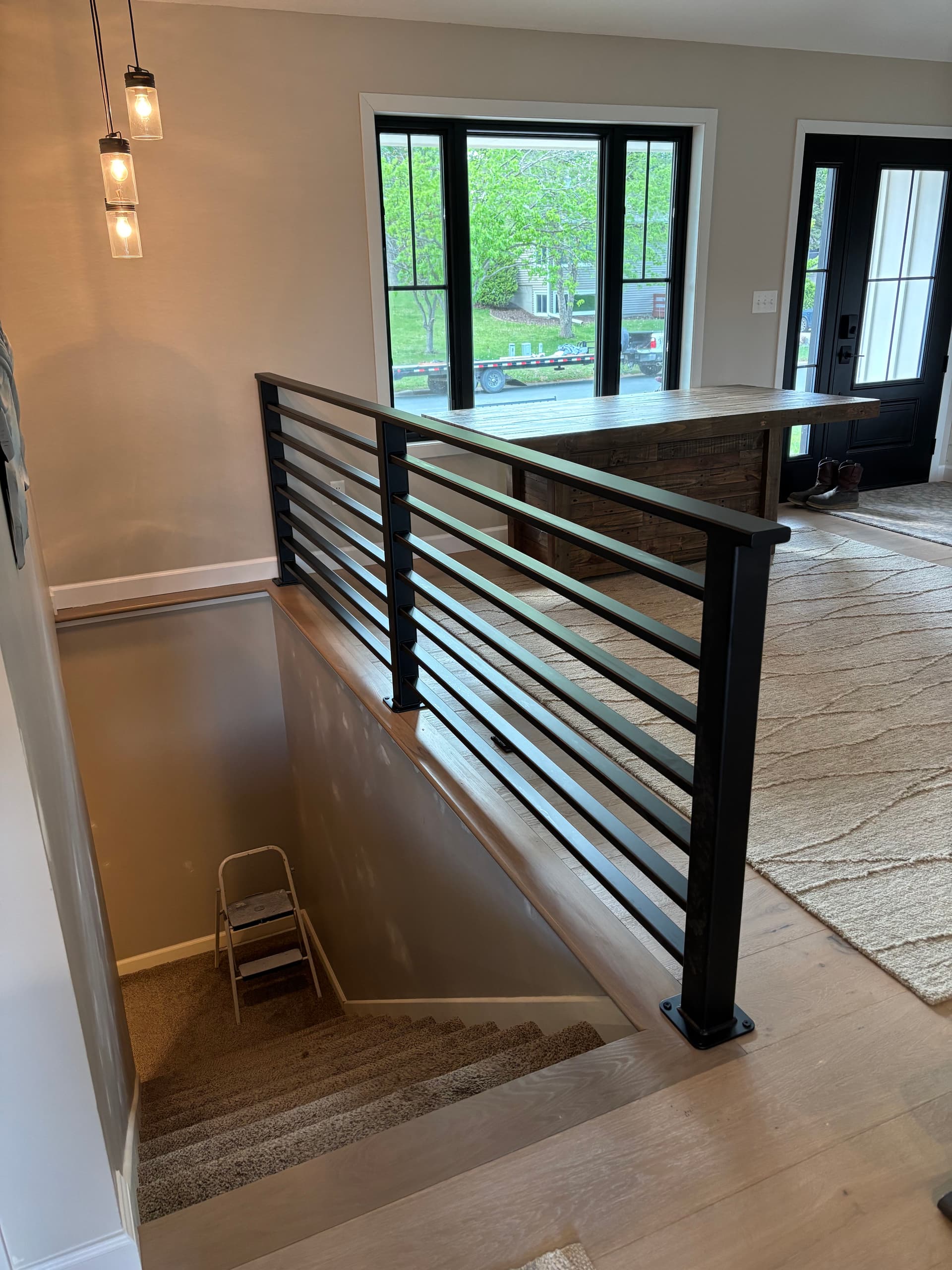 Gallery photos for Modern Horizontal Metal Railing Installed in Northfield Home: Image #2