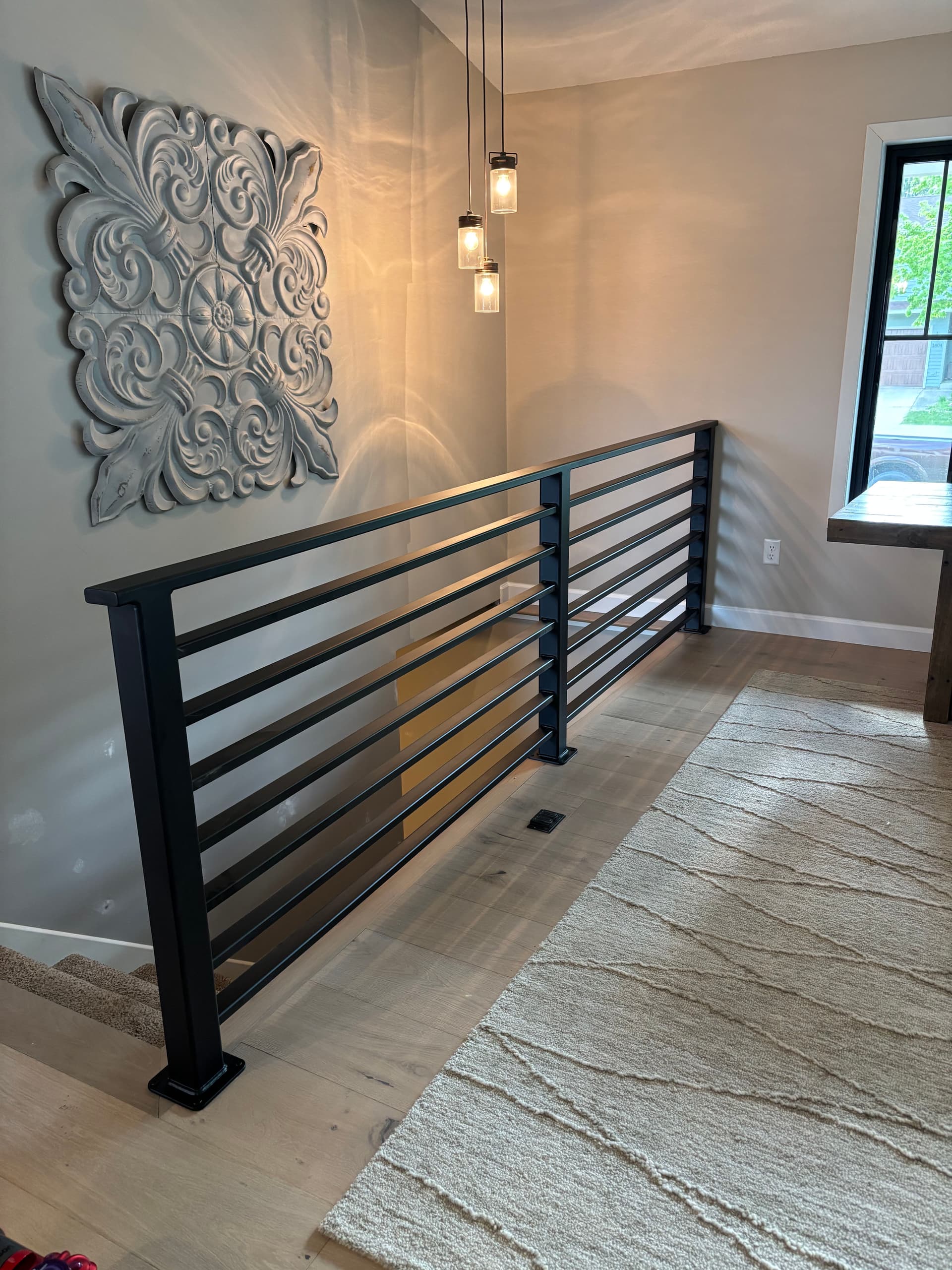 Gallery photos for Modern Horizontal Metal Railing Installed in Northfield Home: Image #1
